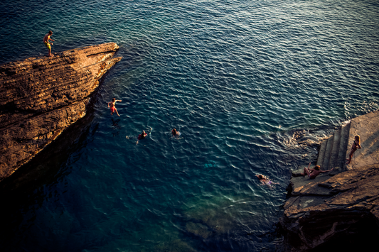 Cliff Jumping in Vernazza